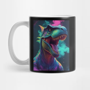 T Rex Dinosaur Head Mixed Colours Mug